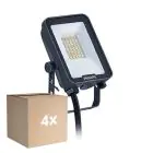 Lot 4x Philips Projecteur LED Ledinaire BVP167 10W 1200lm 110D - 830-840-865 CCT | IP65 - Symétrique